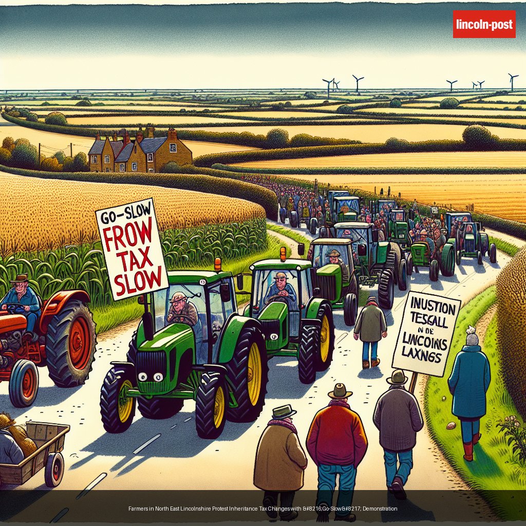 Farmers in North East Lincolnshire Protest Inheritance Tax Changes with ‘Go-Slow’ Demonstration