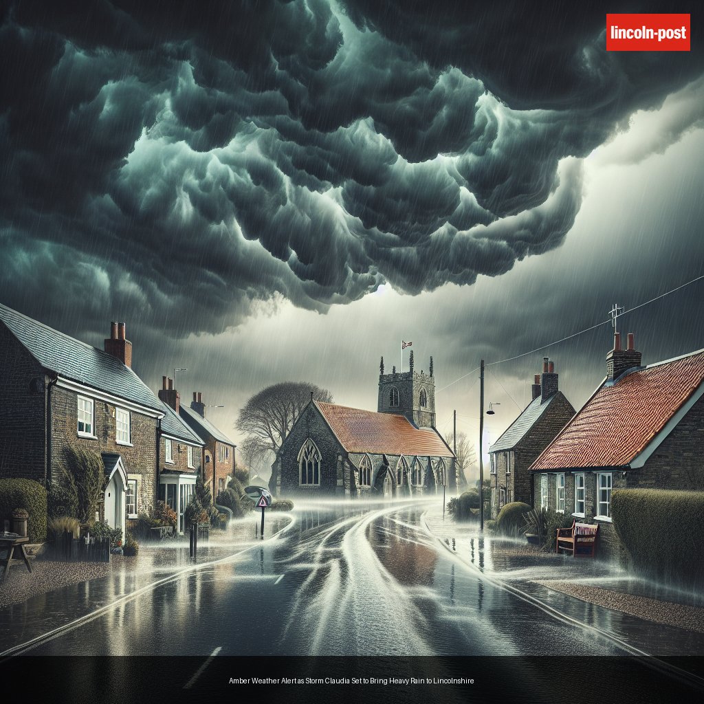 Amber Weather Alert as Storm Claudia Set to Bring Heavy Rain to Lincolnshire