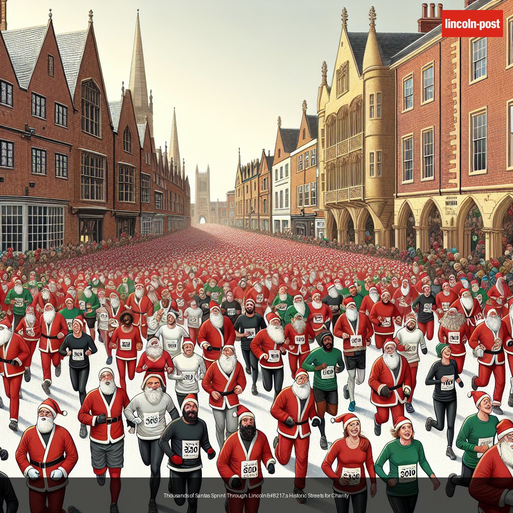 Thousands of Santas Sprint Through Lincoln’s Historic Streets for Charity