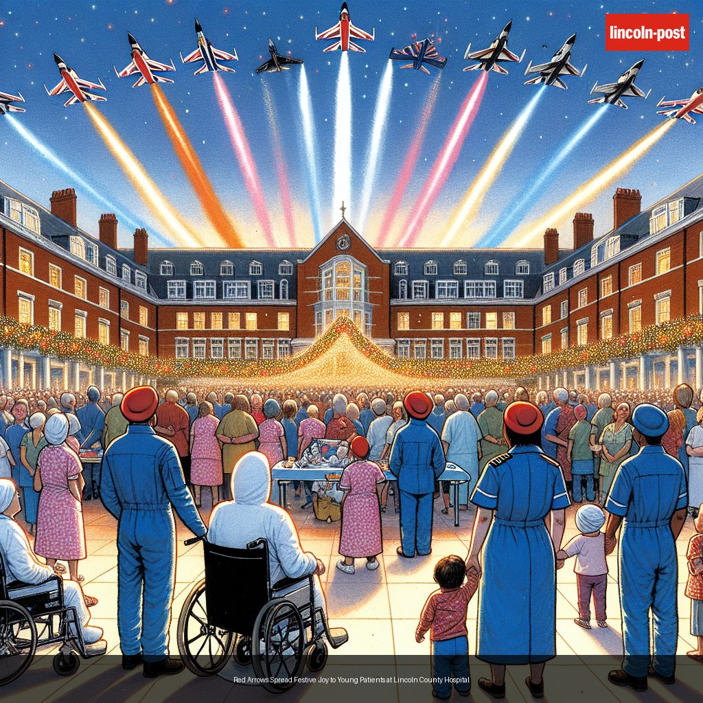 Red Arrows Spread Festive Joy to Young Patients at Lincoln County Hospital
