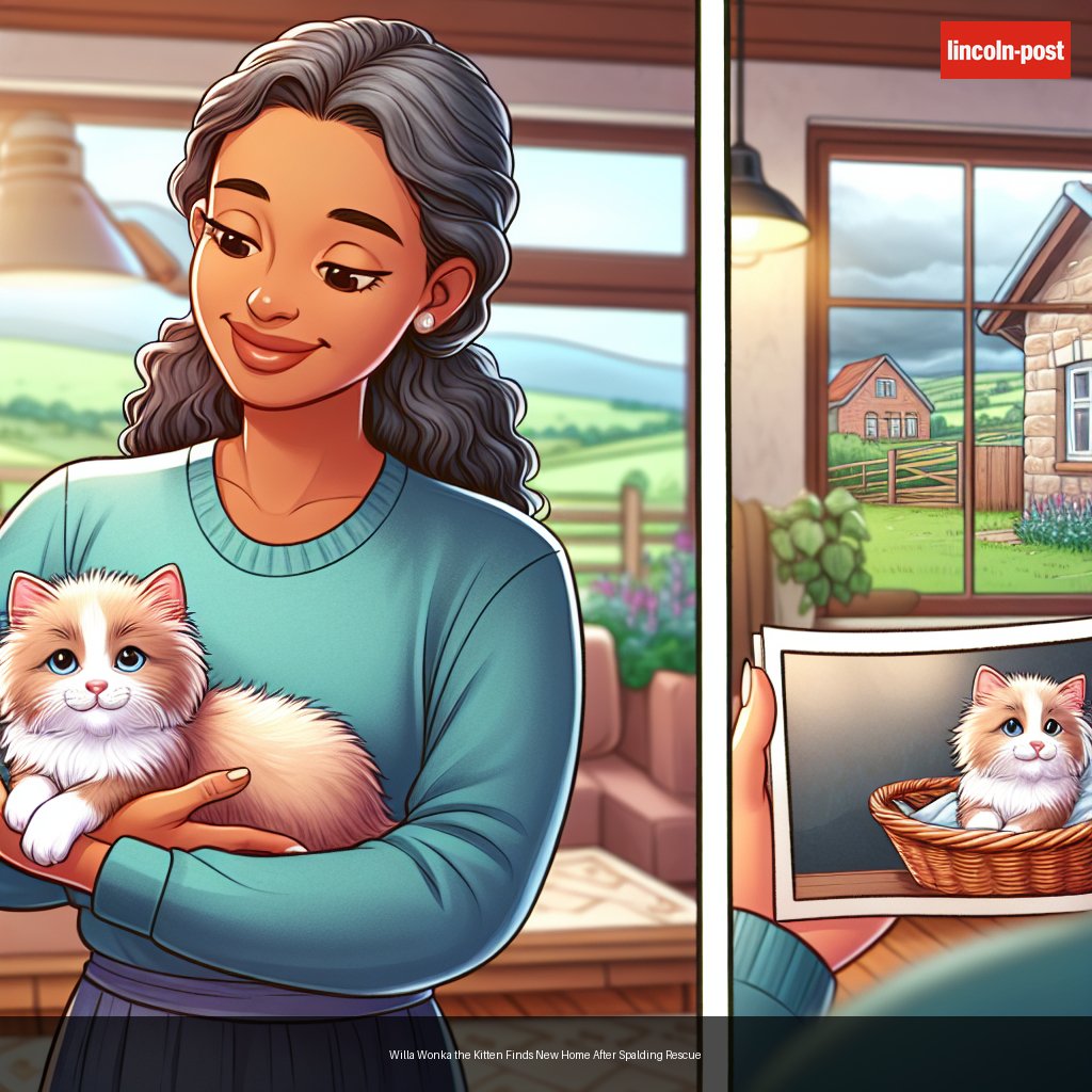 Willa Wonka the Kitten Finds New Home After Spalding Rescue