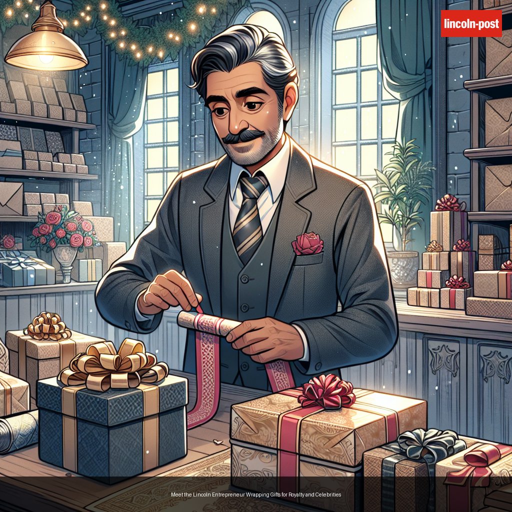 Meet the Lincoln Entrepreneur Wrapping Gifts for Royalty and Celebrities