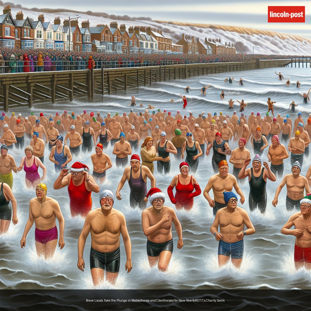 Brave Locals Take the Plunge in Mablethorpe and Cleethorpes for New Year’s Charity Swim