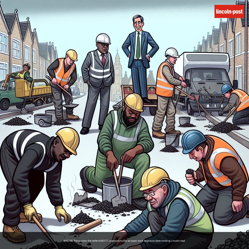 ‘The quicker the better’ urges councillor as repair work begins on deteriorating Lincoln road