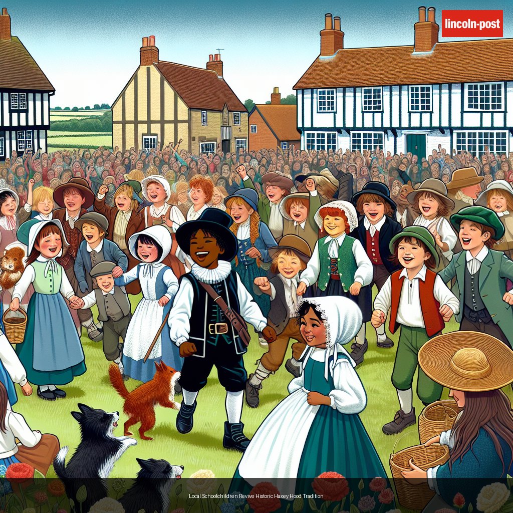 Local Schoolchildren Revive Historic Haxey Hood Tradition