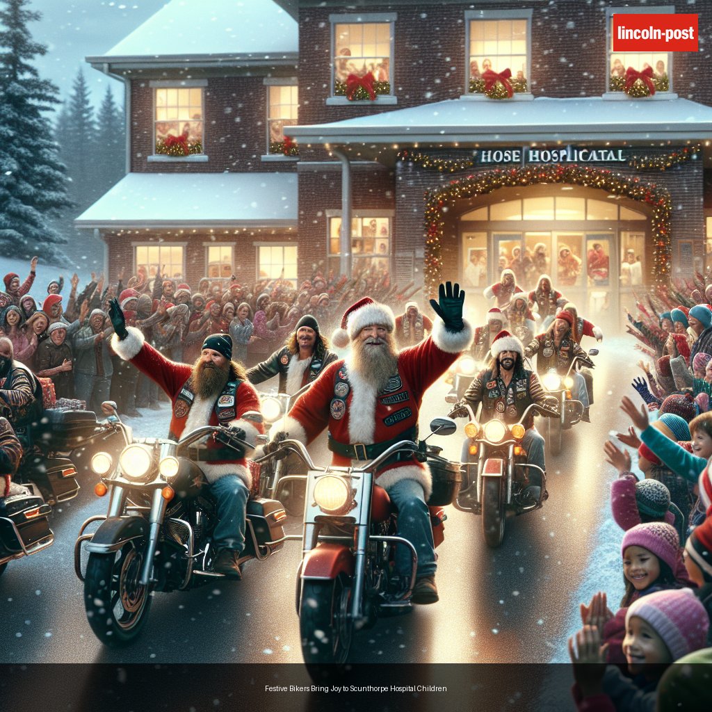 Festive Bikers Bring Joy to Scunthorpe Hospital Children