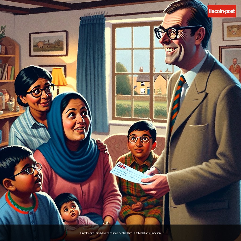 Lincolnshire Family Overwhelmed by Alan Carr’s Charity Donation