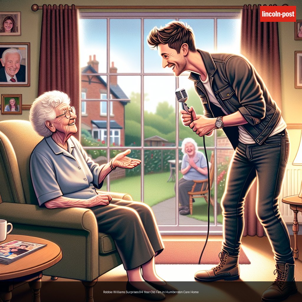 Robbie Williams Surprises 94-Year-Old Fan in Humberston Care Home