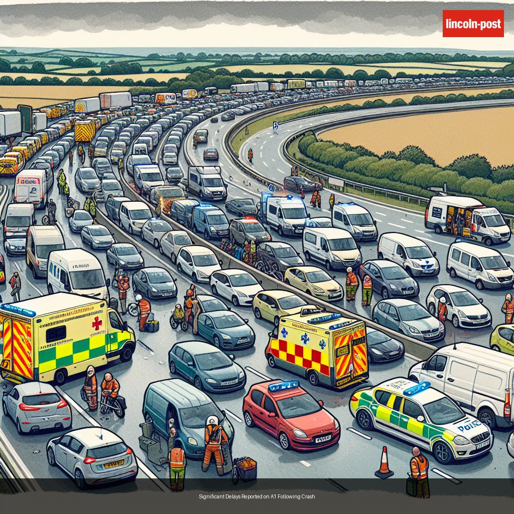 Significant Delays Reported on A1 Following Crash