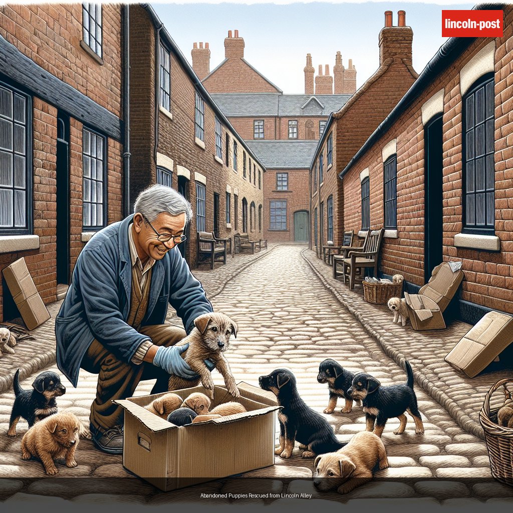 Abandoned Puppies Rescued from Lincoln Alley