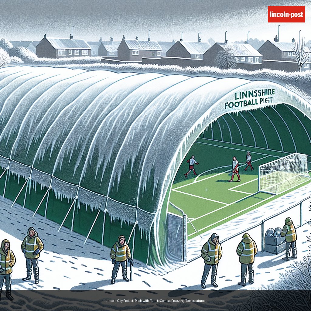 Lincoln City Protects Pitch with Tent to Combat Freezing Temperatures