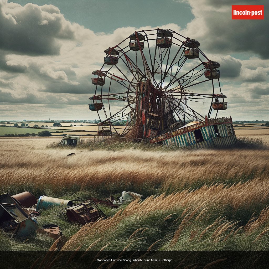 Abandoned Fair Ride Among Rubbish Found Near Scunthorpe