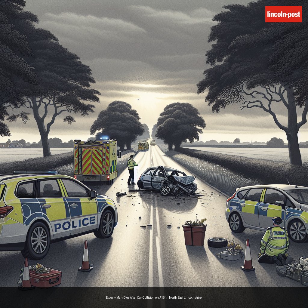 Elderly Man Dies After Car Collision on A16 in North East Lincolnshire