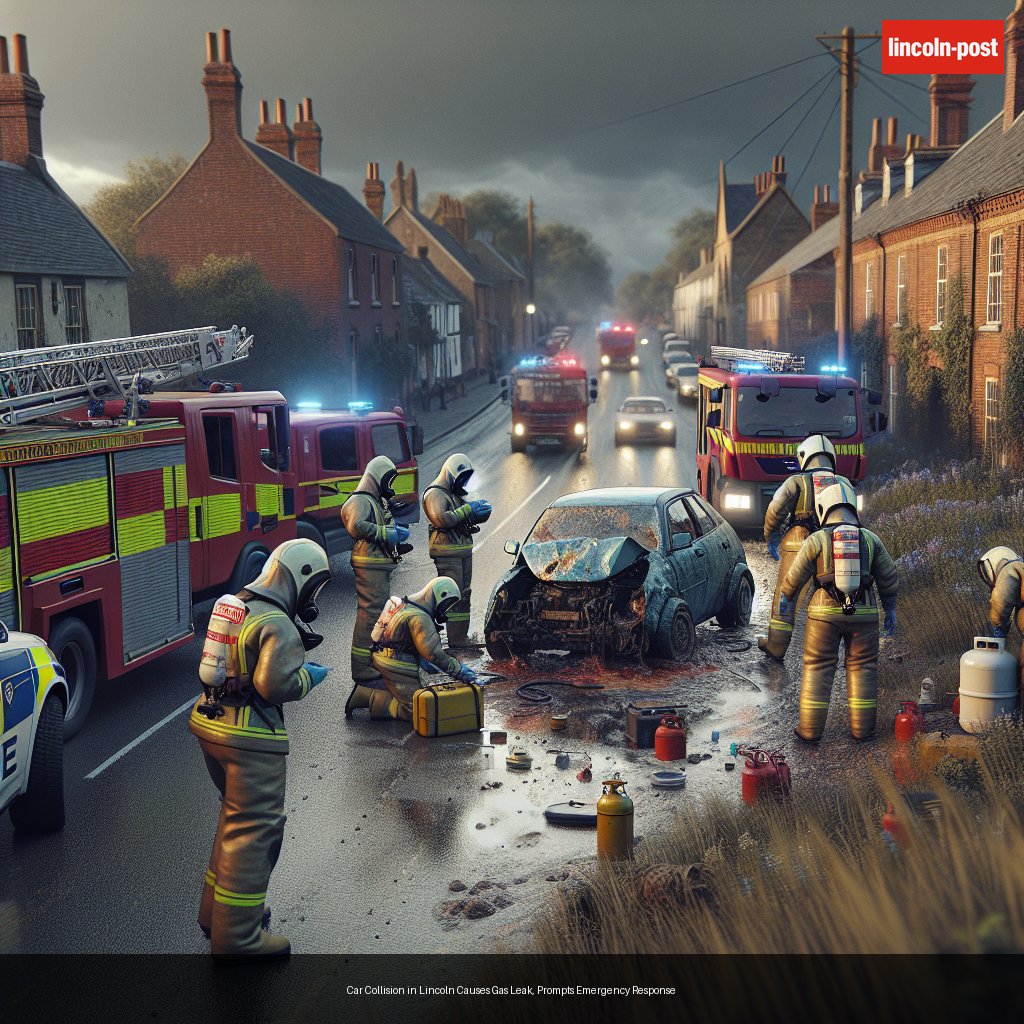 Car Collision in Lincoln Causes Gas Leak, Prompts Emergency Response