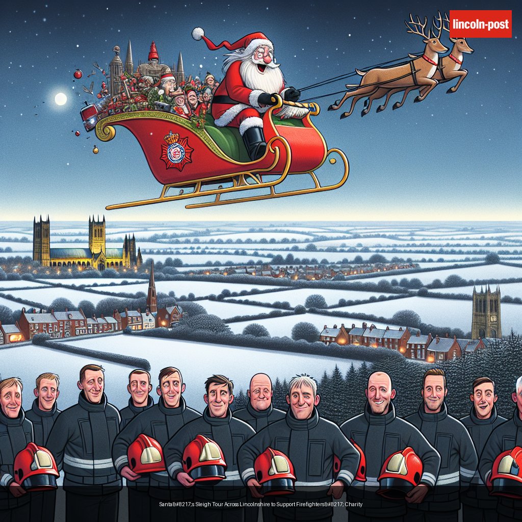Santa’s Sleigh Tour Across Lincolnshire to Support Firefighters’ Charity
