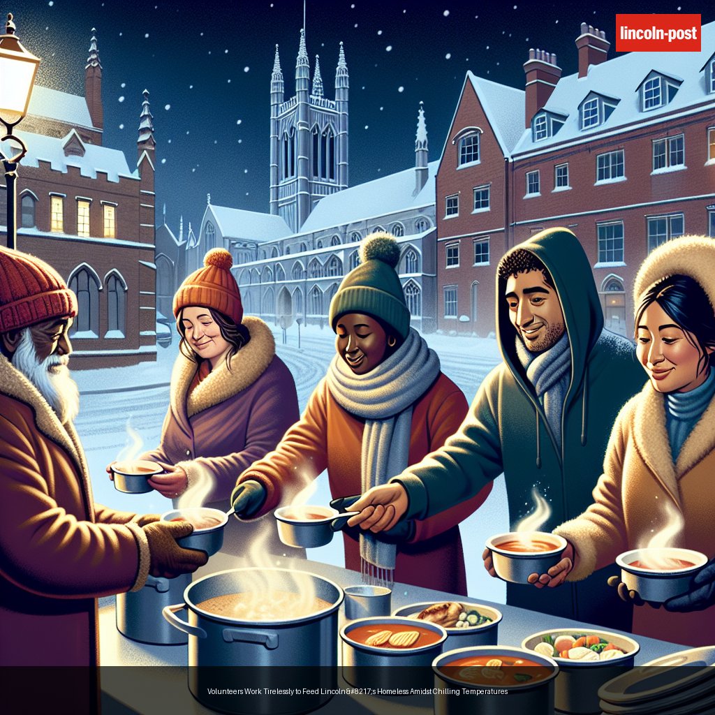 Volunteers Work Tirelessly to Feed Lincoln’s Homeless Amidst Chilling Temperatures