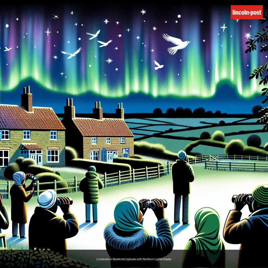 Lincolnshire Residents Captivate with Northern Lights Display