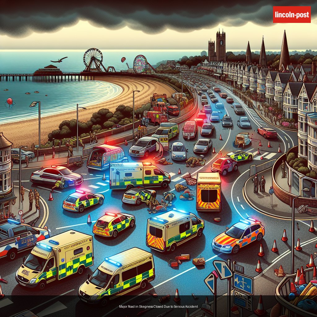 Major Road in Skegness Closed Due to Serious Accident