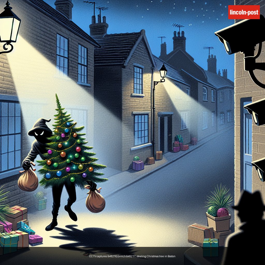 CCTV captures ‘Grinch’ stealing Christmas tree in Boston