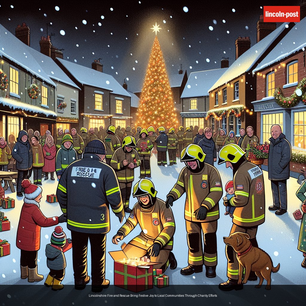 Lincolnshire Fire and Rescue Bring Festive Joy to Local Communities Through Charity Efforts