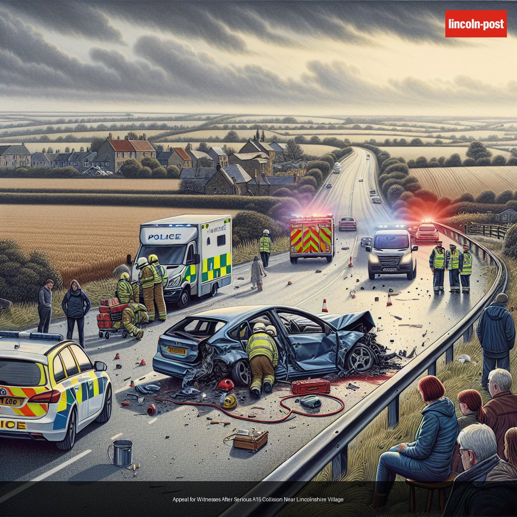 Appeal for Witnesses After Serious A15 Collision Near Lincolnshire Village