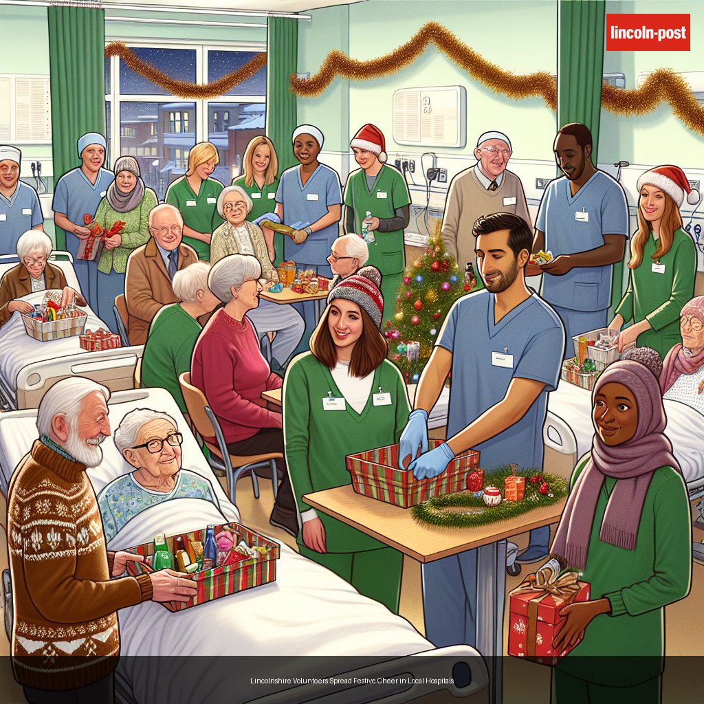 Lincolnshire Volunteers Spread Festive Cheer in Local Hospitals