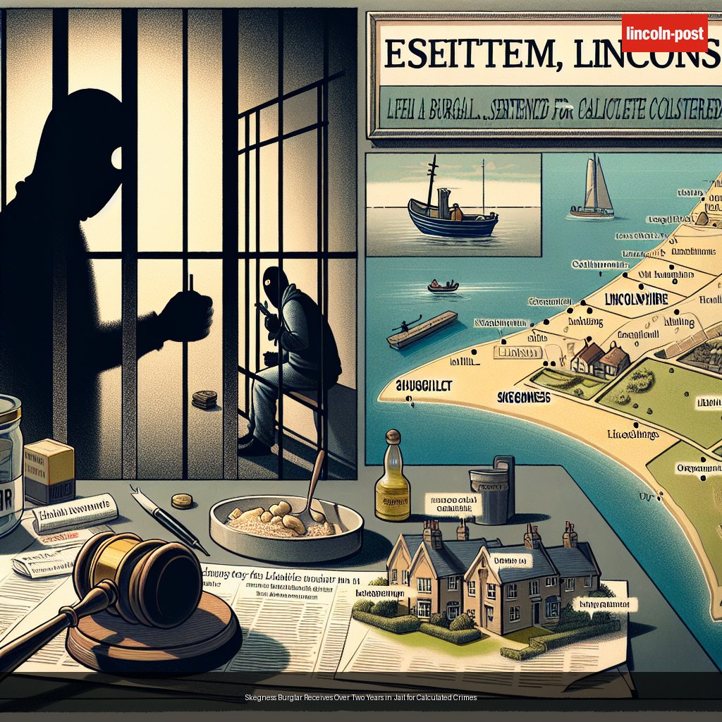 Skegness Burglar Receives Over Two Years in Jail for Calculated Crimes