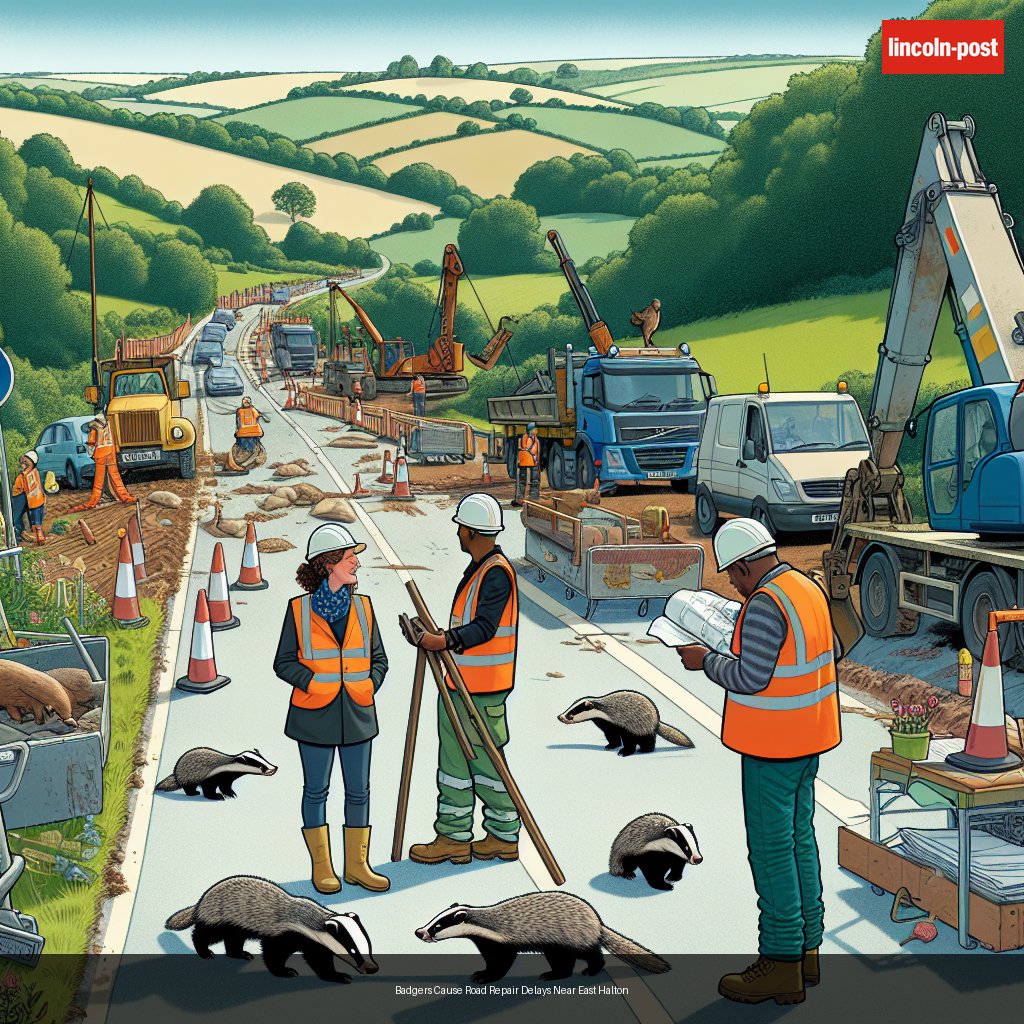 Badgers Cause Road Repair Delays Near East Halton