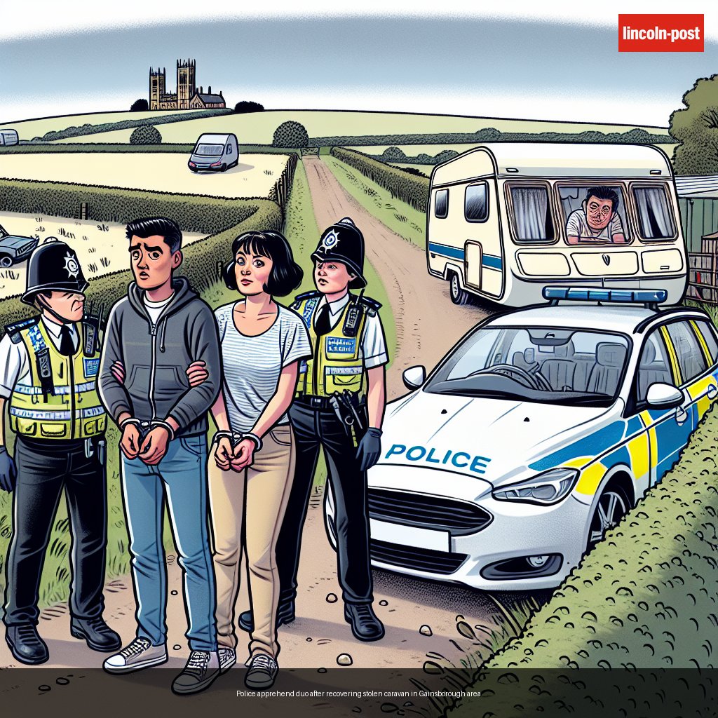 Police apprehend duo after recovering stolen caravan in Gainsborough area