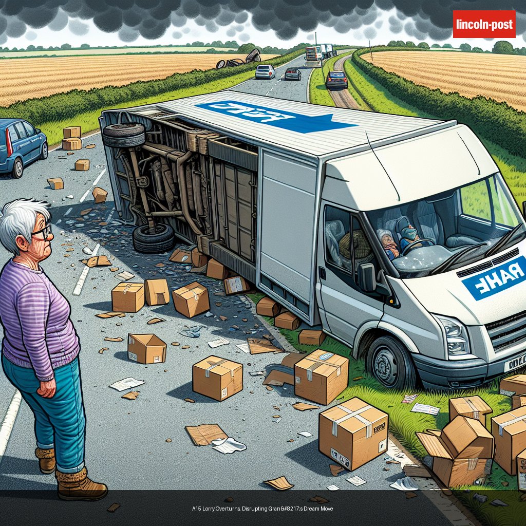 A15 Lorry Overturns, Disrupting Gran’s Dream Move