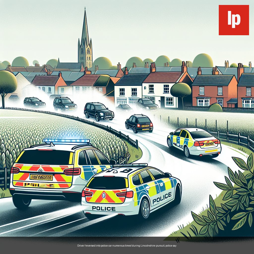 Driver 'reversed into police car numerous times' during Lincolnshire pursuit, police say
