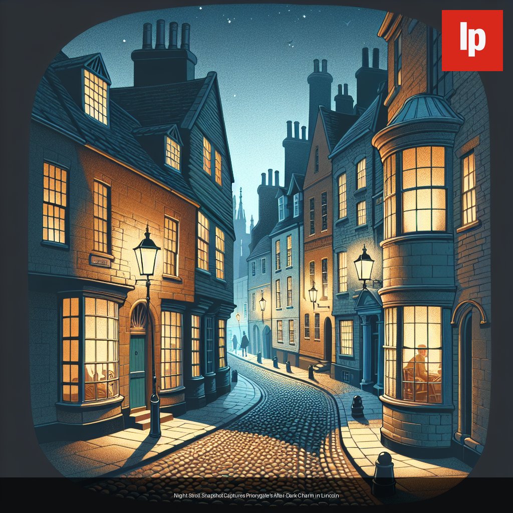 Night Stroll Snapshot Captures Priorygate’s After-Dark Charm in Lincoln