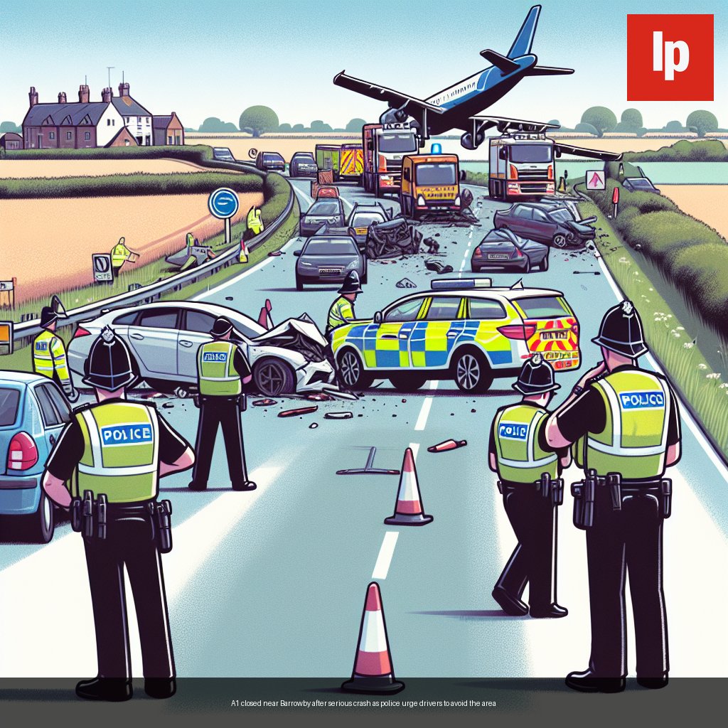 A1 closed near Barrowby after serious crash as police urge drivers to avoid the area